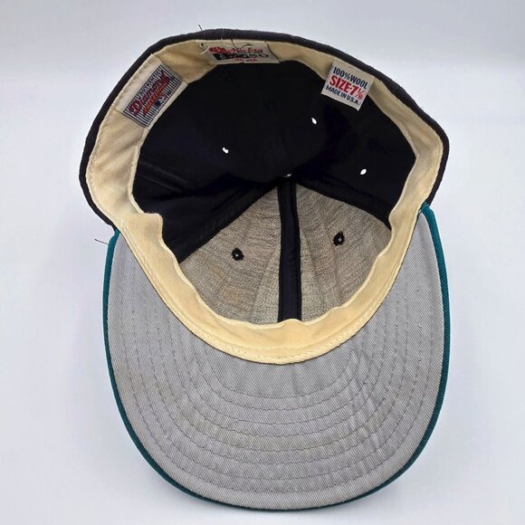 Vintage Seattle Mariners Hat New Era Fitted Size 7 1/8 USA Made Wool 59/50 Pro - Picture 7 of 9